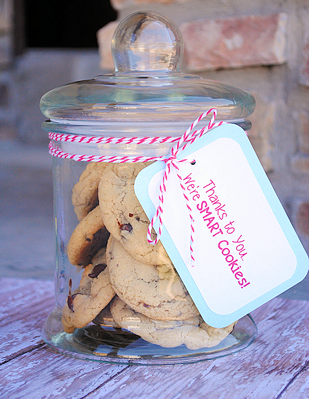 Smart Cookies Teacher Appreciation Gift Idea by CrazyLittleProjects.com