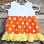 Candy Corn Baby Dress