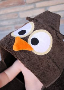 Owltoddlertowel Hooded Towel for Baby or Toddler