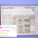 Zigzag stitch in sewing