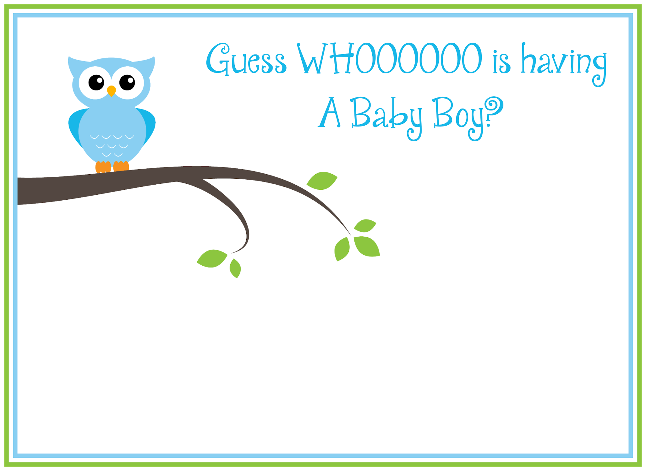 Free Printable Owl Baby Shower Invitations {& Other Printables