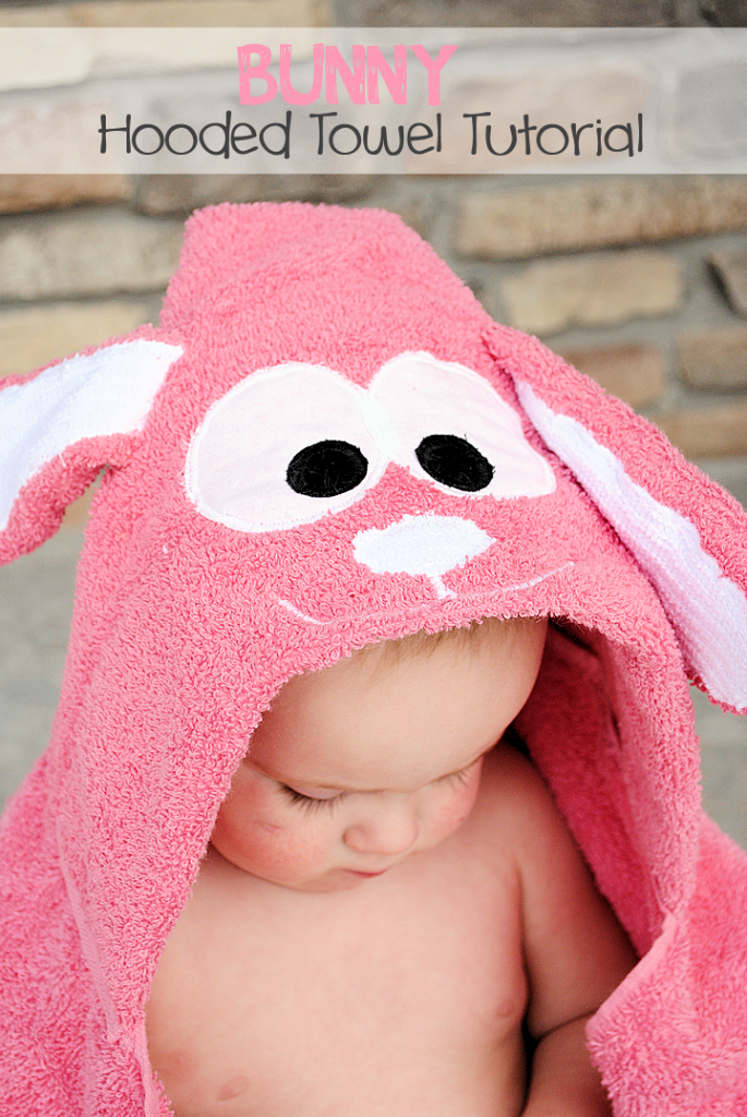 Bunny Hooded Towel Tutorial by CrazyLittleProjects.com #hooded towel #Easter #bunny