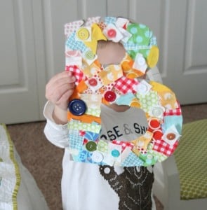 Fabric Scrap Letters for Kids