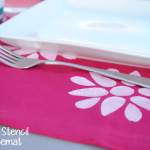 How to Stencil Place Mats: Quick and Easy by CrazyLittleProjects.com