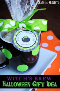 Witch's Brew Halloween Gift Idea with Free Printable Gift Tag #Halloween