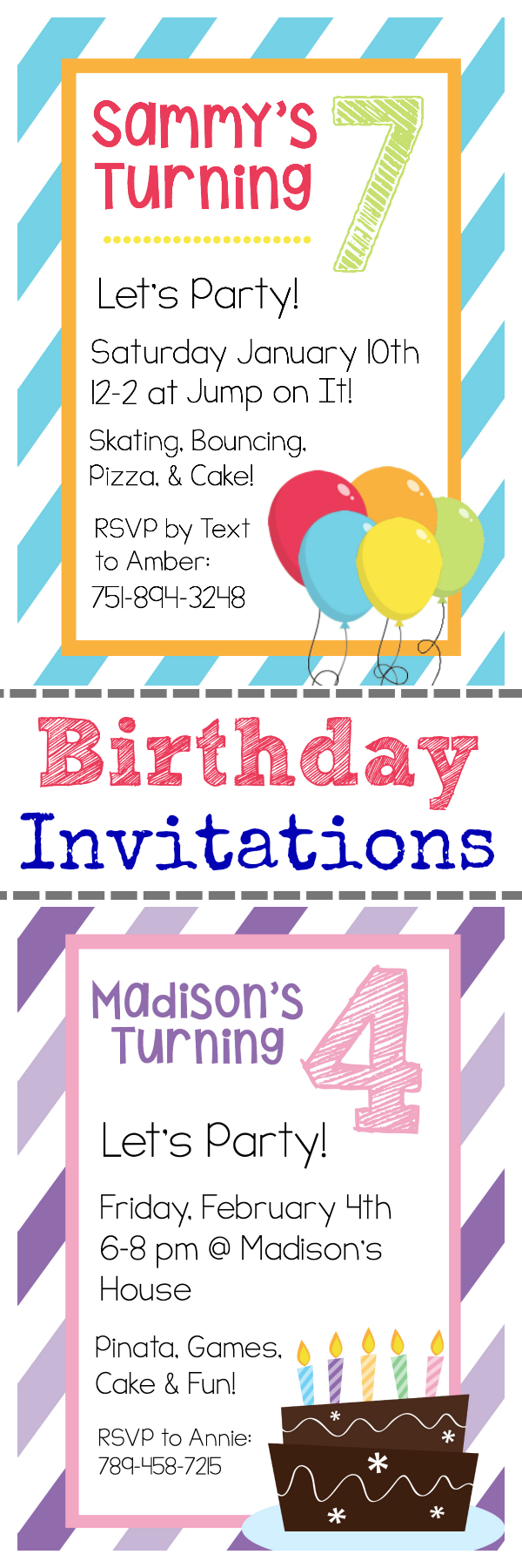 Best 25 Free Printable Birthday Invitation Home Family Style and