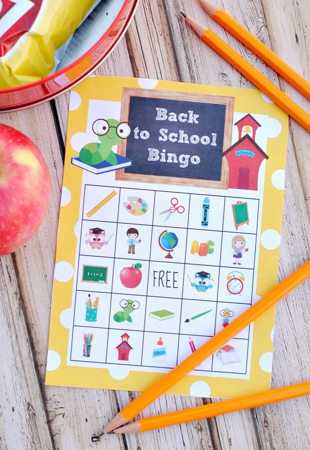 Free Printable Back to School Bingo Game | Crazy Little Projects
