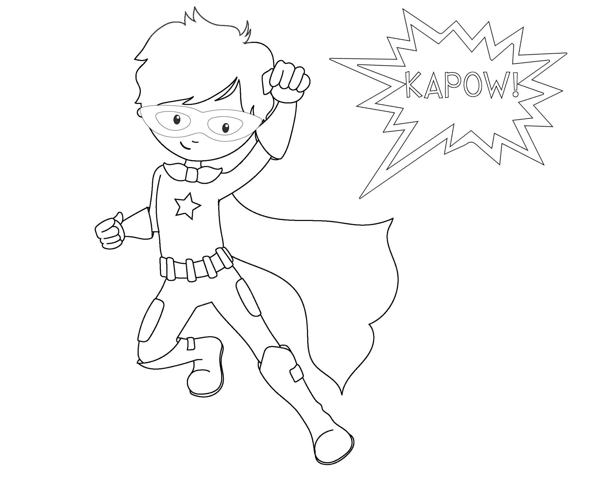 Superhero Coloring Pages - Crazy Little Projects