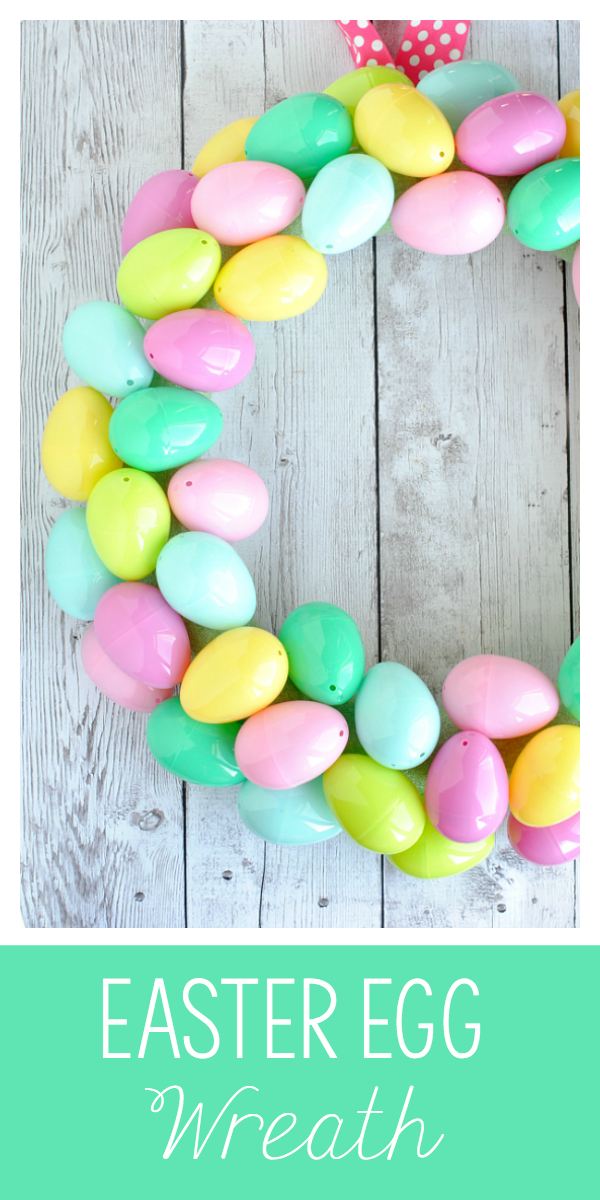 Easy Easter Egg Wreath Tutorial-A fun Spring wreath that's easy to make and turns out really cute! You're going to love making this Easter wreath! #easter #wreath #spring #easterdecor