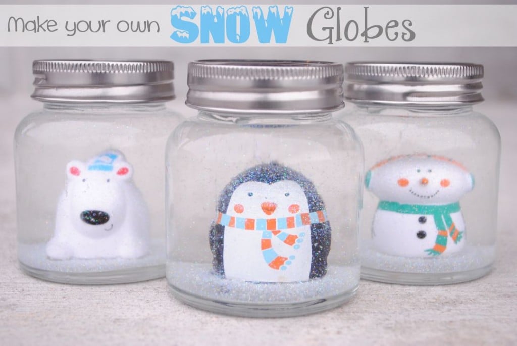 snow globes - easy christmas crafts for kids