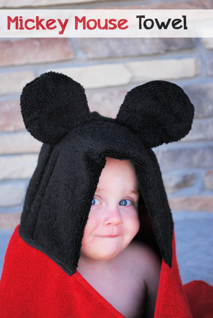 Mickey Mouse Towel Tutorial by CrazyLittleProjects.com