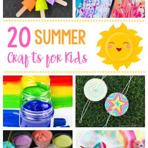 20 Fun & Simple Crafts for Kids-Great ideas to keep the kids busy this summer with fun activities and crafts for toddlers to teens! #summer #summerfun #kids #kidsactivities #kidscrafts #crafts