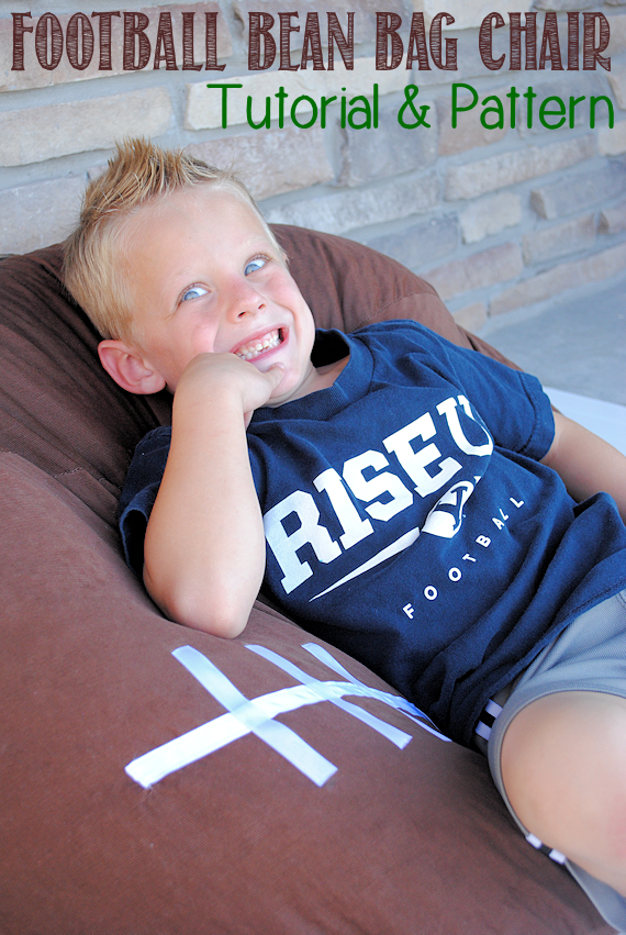 Kid's Football Bean Bag Chair Pattern by Crazy Little Projects