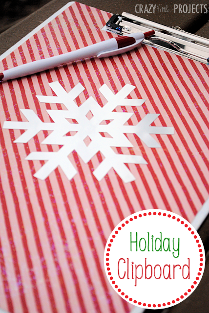 Make a festive holiday clipboard to keep all your lists in one place
