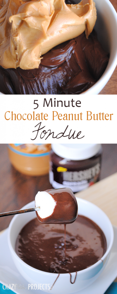 Easy Chocolate and Peanut Butter Fondue Recipe