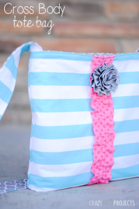 Cross Body Tote Tutorial by Crazy Little Projects
