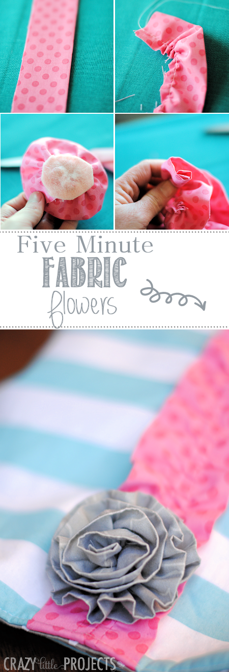 These fabric flowers are so easy to make! 
