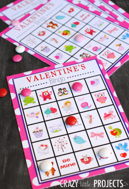 Free Printable Valentine s Day Bingo Game Crazy Little Projects