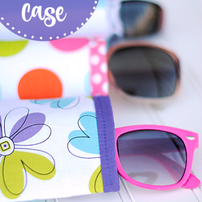 DIY Sunglasses Case-Make this cute sunglasses case in 3 easy steps. #sewingpattern #sew #sewing #summer