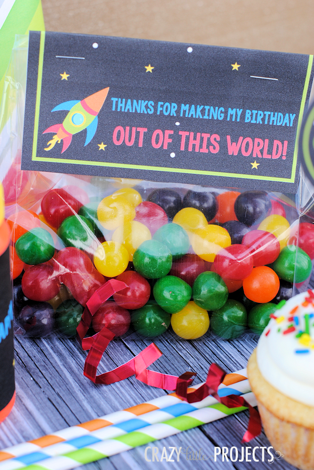 Party Favor Tags for Outer Space Birthday