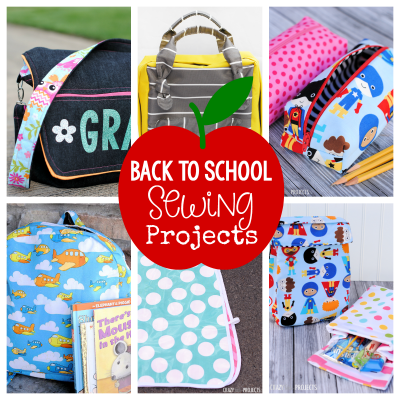 25 Things to Sew for Back to School-From backpacks to lunch boxes, pencil cases to art smocks-fun to sew for the kids! #backtoschool