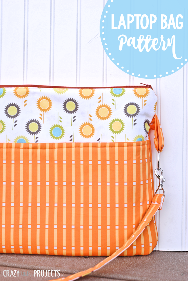 Easy Laptop Bag Pattern-Sew this fun laptop bag for your computer with this easy to follow DIY laptop bag pattern. #sew #pattern #sewing