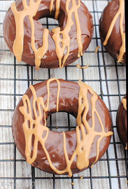 Recipe for Easy Baked Chocolate Peanut Butter Donuts