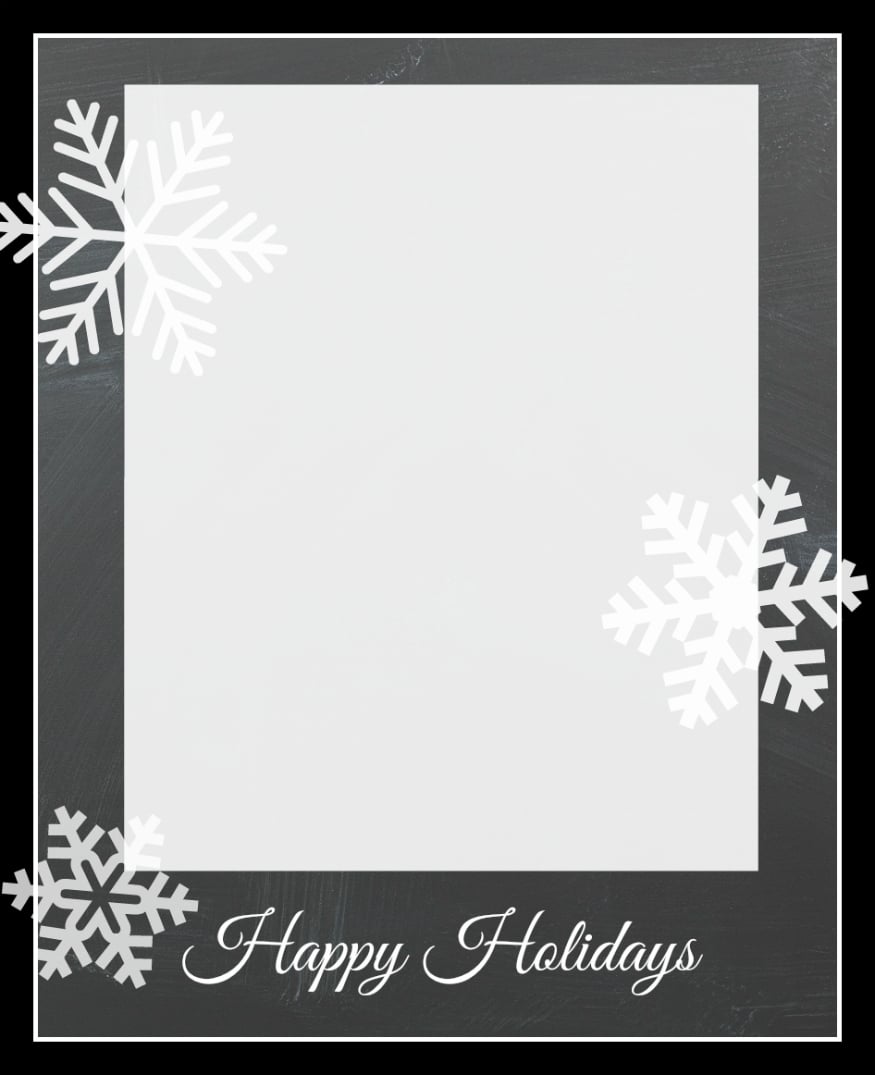 Free Christmas Card Templates - Crazy Little Projects