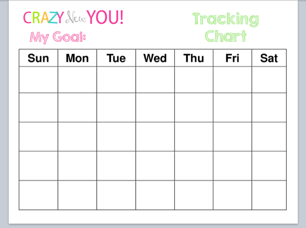 Goal Tracking Calendar