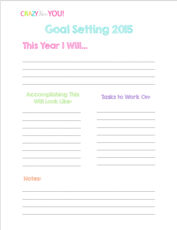 Goal Setting Worksheet Printable