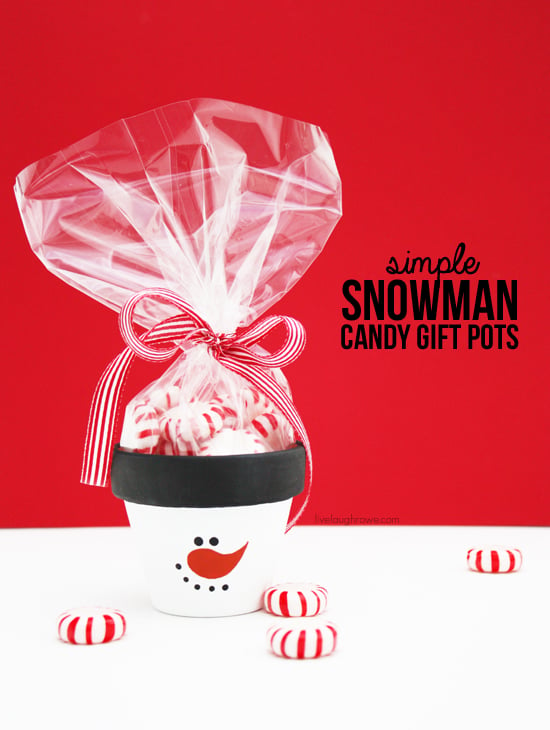 Snowman Candy Gift Pots