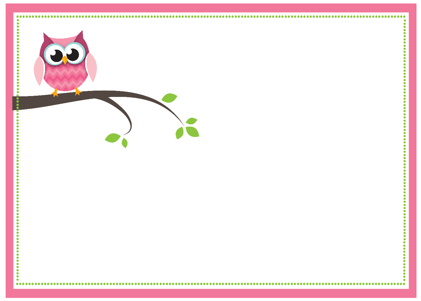 Pink Baby Owl Design Customised Printable Girl Baby Shower Invite