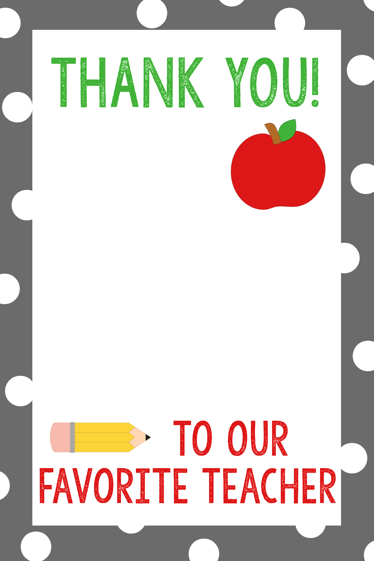 Teacher Appreciation Gifts Printable Gift Card Holders