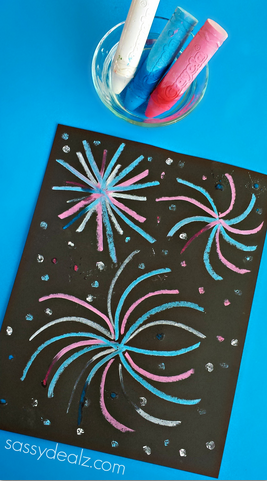 wet-chalk-fireworks-4th-of-july-craft-for-kids