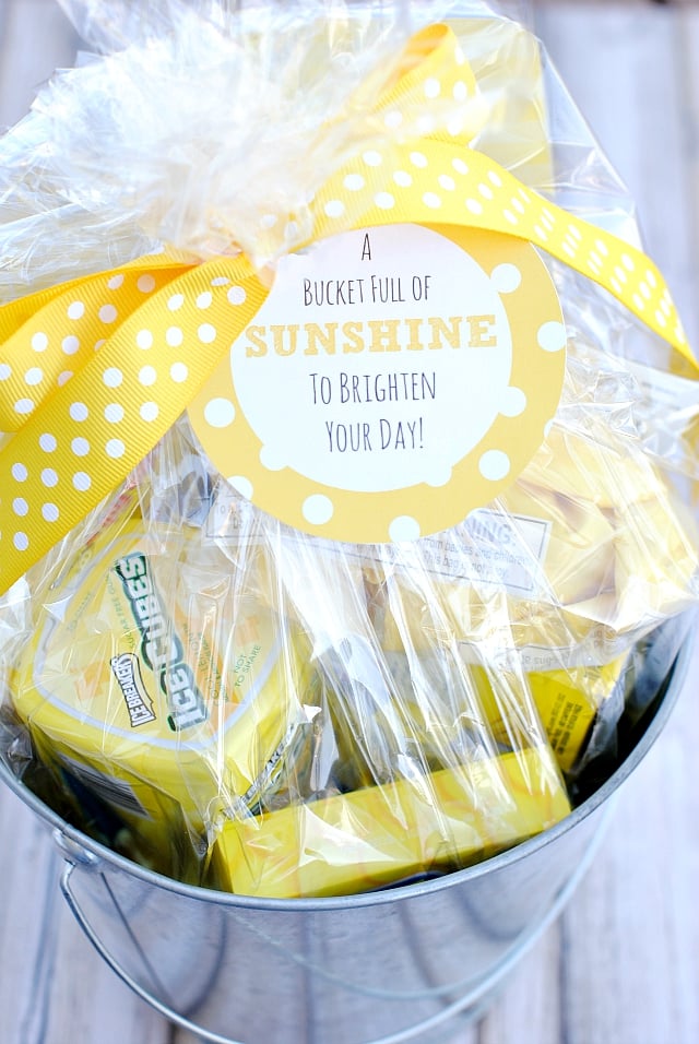 Brighten Someone's Day with this Fun Bucket Full of Sunshine Gift Idea 
