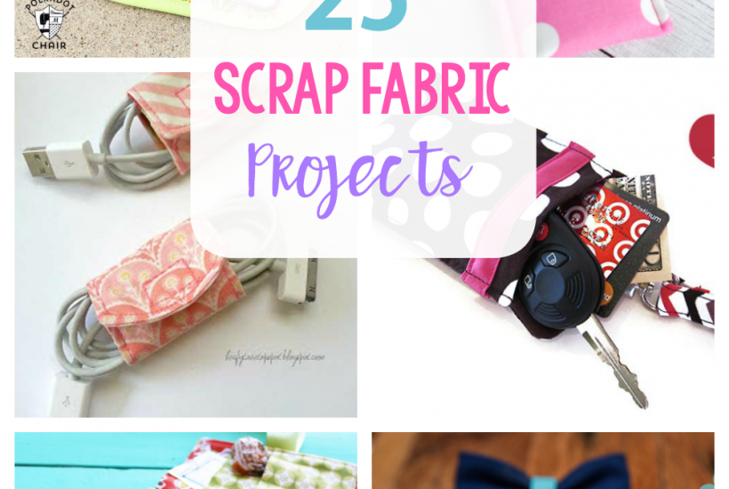 25 Fun Ways to Use Your Fabric Scraps-These scrap fabric projects are super easy sewing ideas that will help you use up all those little pieces of leftover fabric. #sew #sewing #pattern #easysewing