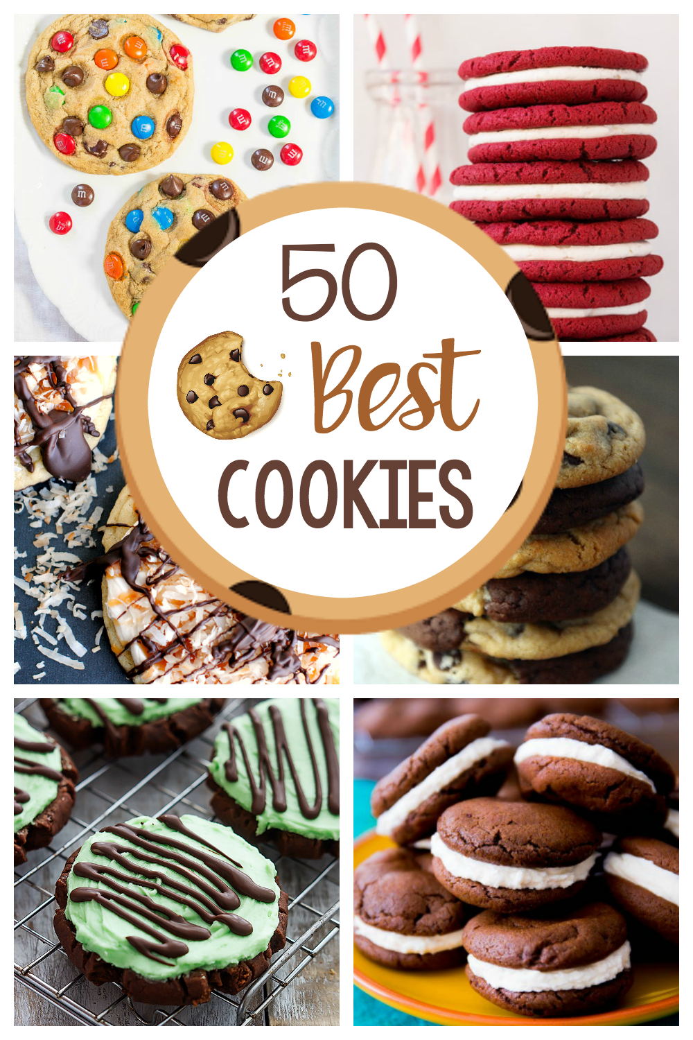 50 Best Cookies to Bake at Home! All of these cookies are amazing. Think outside the chocolate chip cookie and try some of these. The best cookies ever! #cookies #cookie #cookierecipes #dessert #dessertrecipes