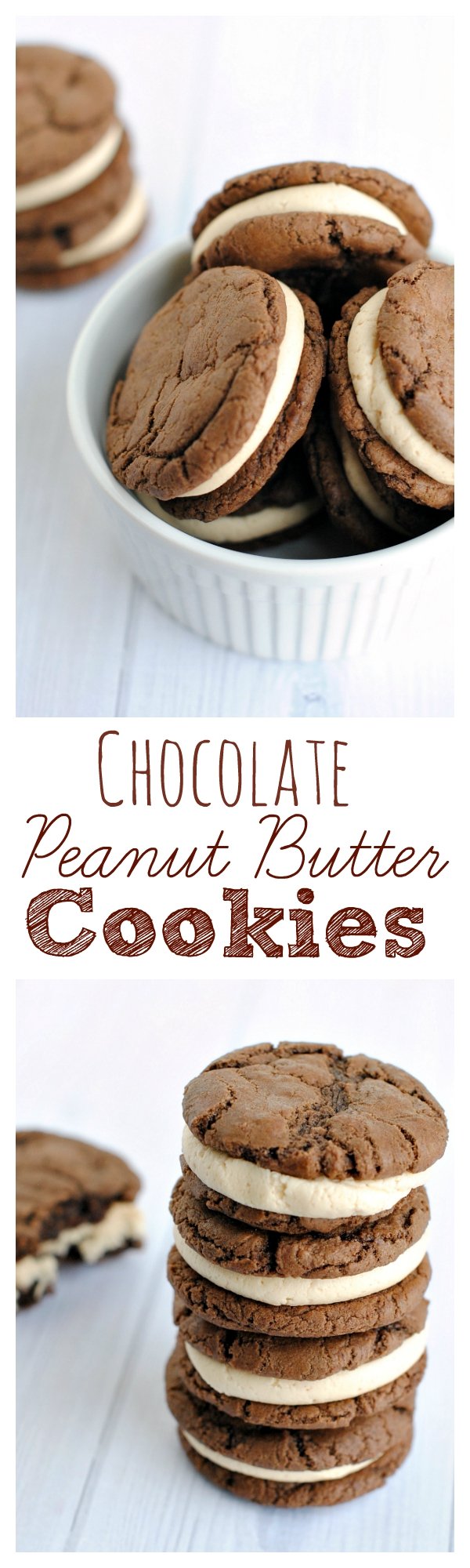 Amazing Chocolate and Peanut Butter Sandwich Cookies! 