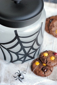 DIY Halloween Spider Web Cookie Jar