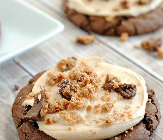 Soft and Chewy Chocolate Peanut Butter Reese's Cookies