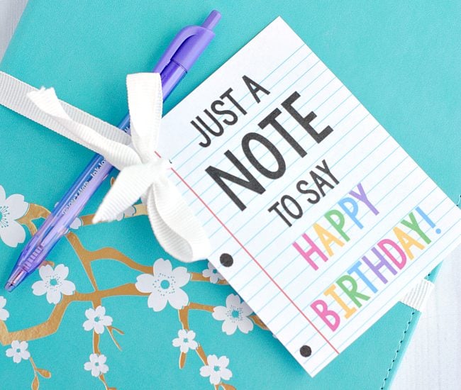 Note Birthday Gift