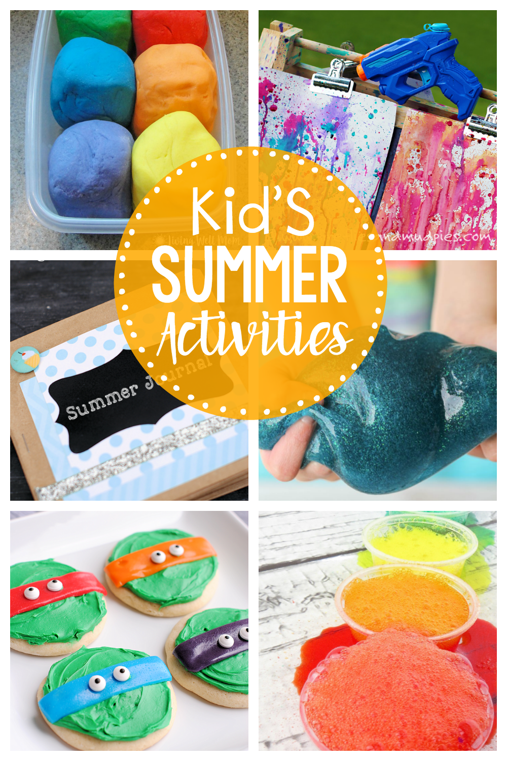 Kid's Summer Activities-These are some fun ideas and activities to keep the kids happy this summer. A great summer bucket list with crafts, games and treats. #summer #summerfun #summeractivities #kids