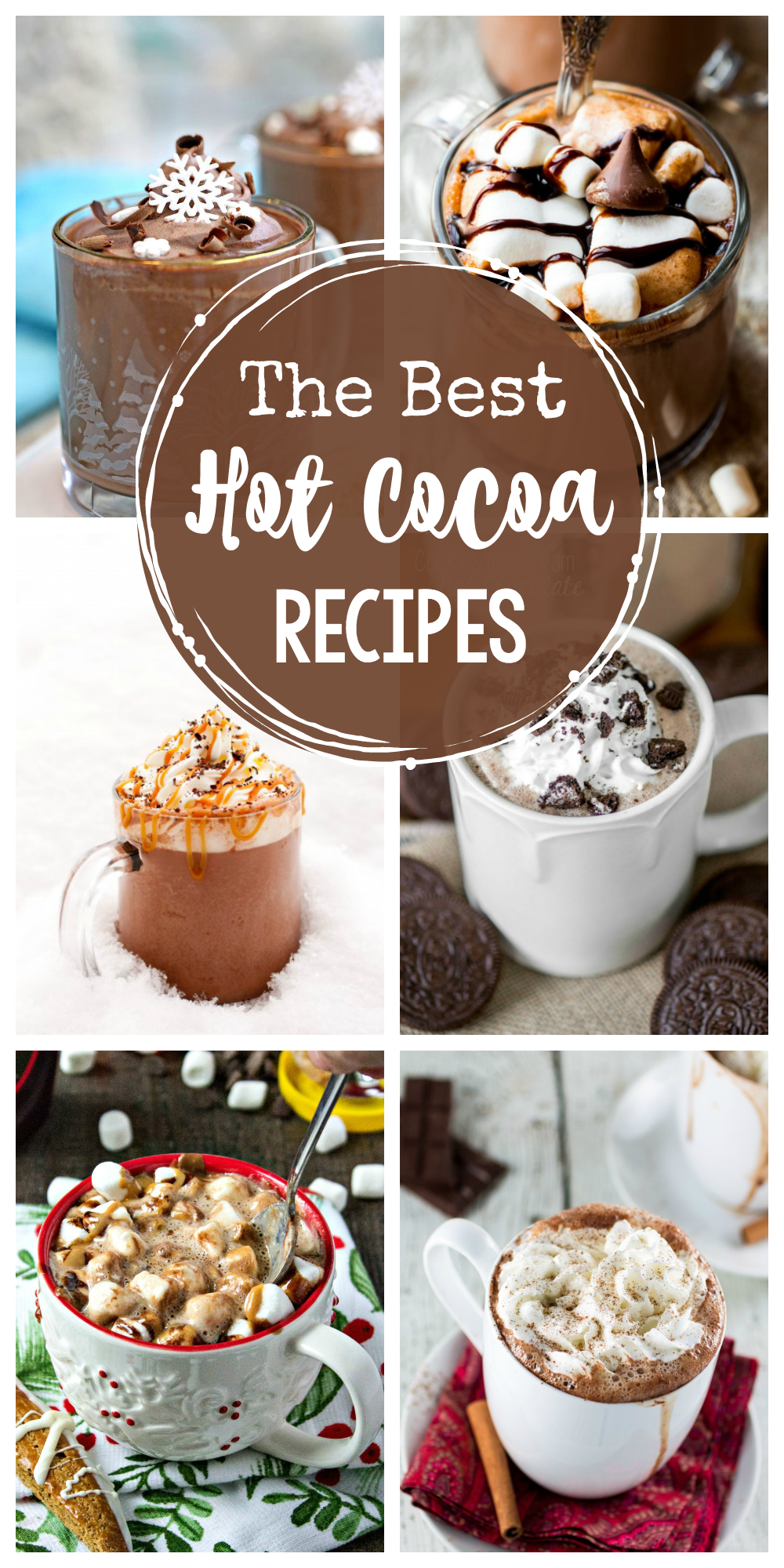 Hot Cocoa Recipes that you're going to love! These hot chocolate ideas are all decadent and amazing! #hotcocoa #hotcocoabar #dessertrecipes #dessertideas