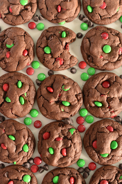 Double Chocolate Mint Cookies for Christmas - Crazy Little Projects