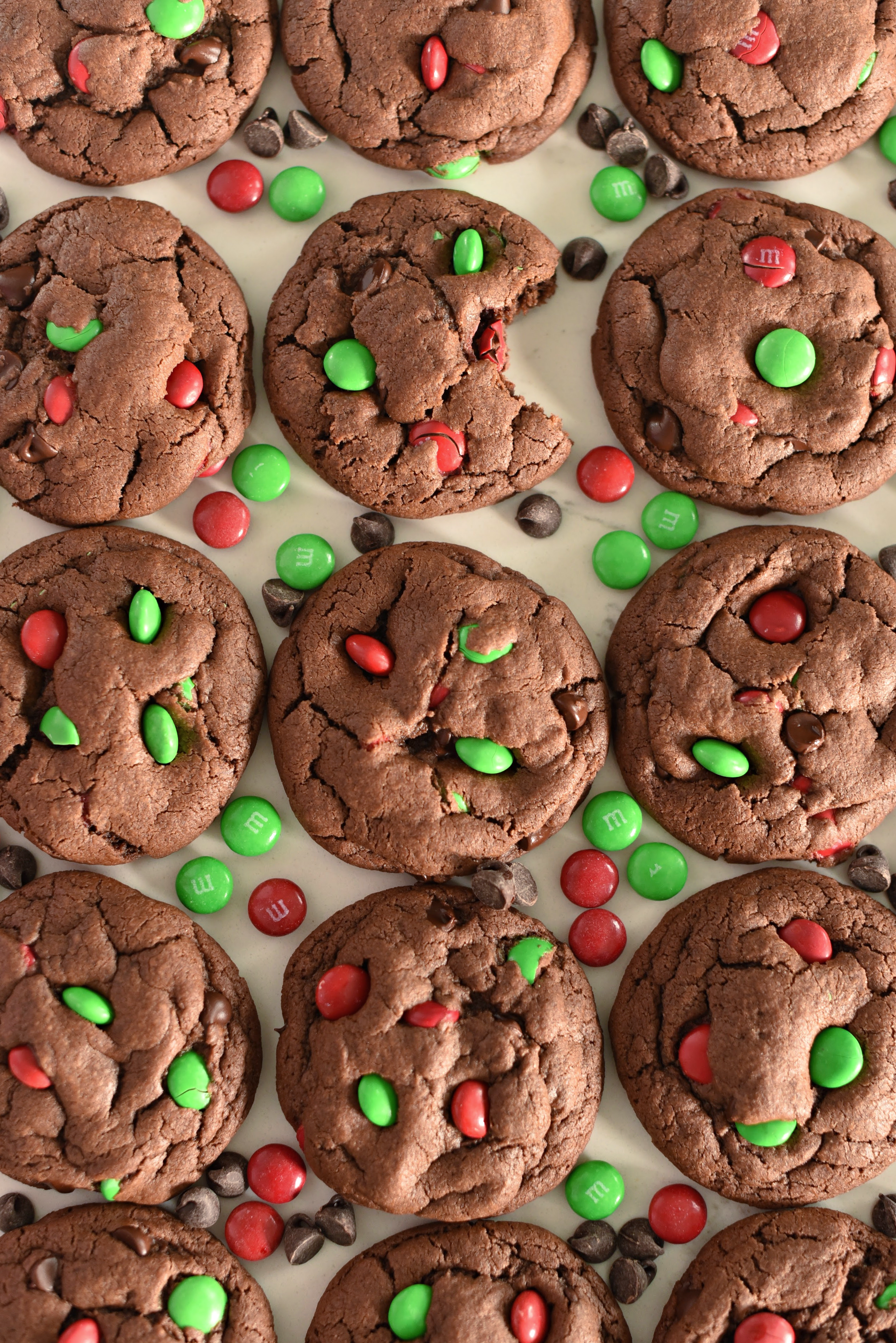 Double Chocolate Mint Cookies for Christmas
