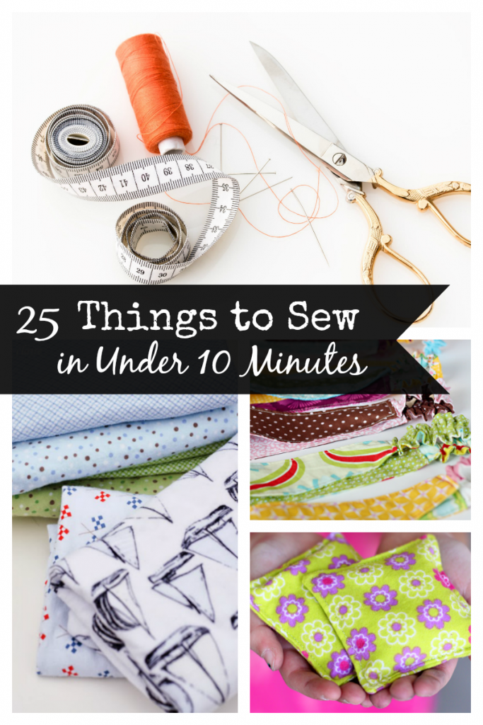 25 Easy Sewing Projects that can be sewn in under 10 minutes. Quick beginner sewing patterns that you are going to love! #sewingpatterns #sew #sewing