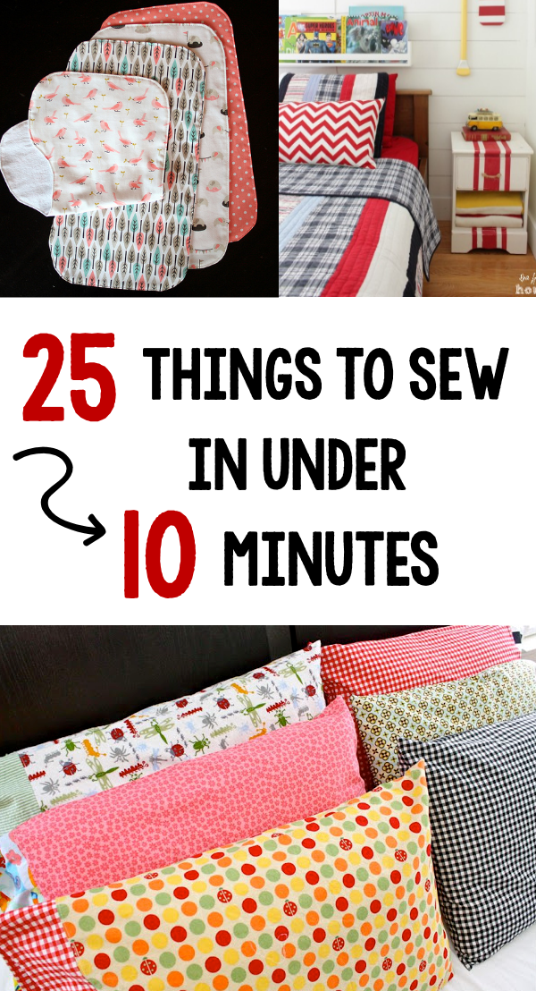 Quick and Easy Sewing Projects-These easy sewing tutorials are easy for anyone to sew. Great beginner sewing projects! #sew #sewing #pattern #beginnersewing