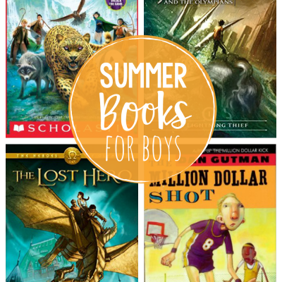 Great Summer Books for Boys-This summer reading ideas for boys are kid tested and approved as great books to read this summer! #summer #summerreading #boys #kids
