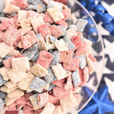 Red, White, and Blue Muddy Buddies