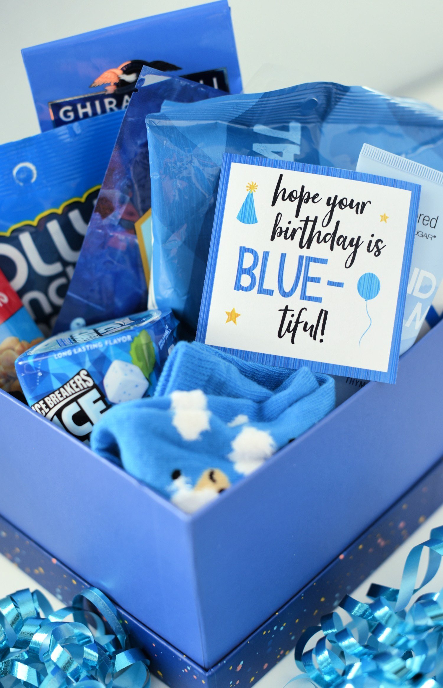 Blue Themed birthday gift idea